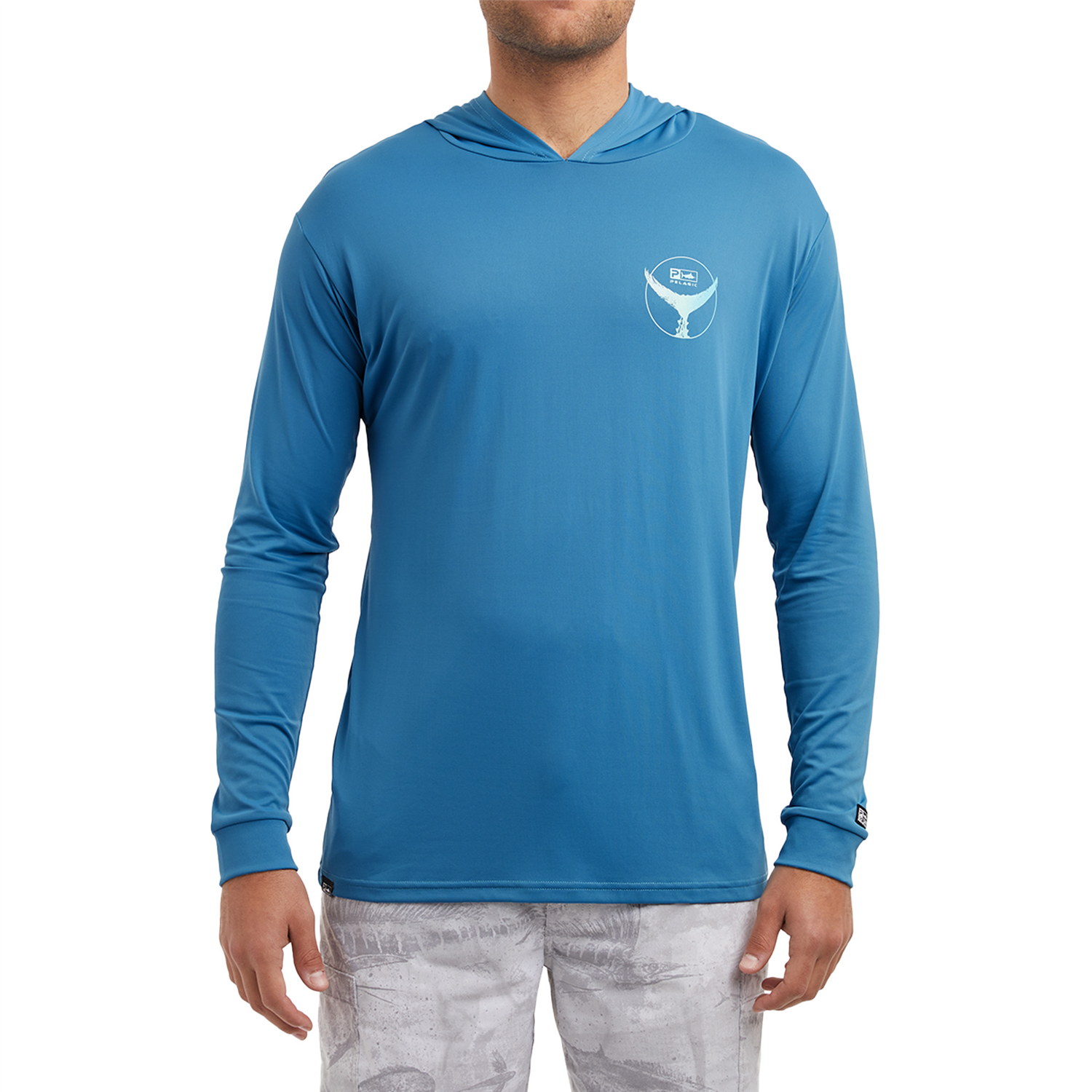 Pelagic AquaTek Hooded Shirt - Tails Up Ocean!