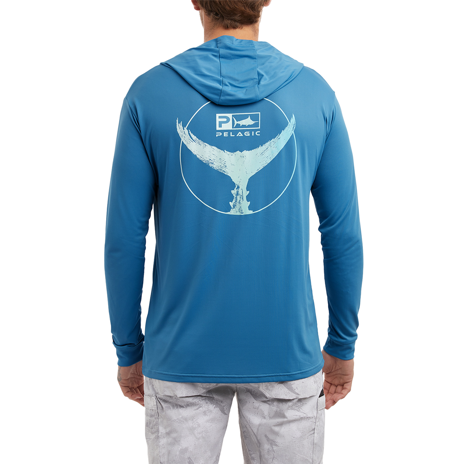 Pelagic AquaTek Hooded Shirt - Tails Up Ocean!