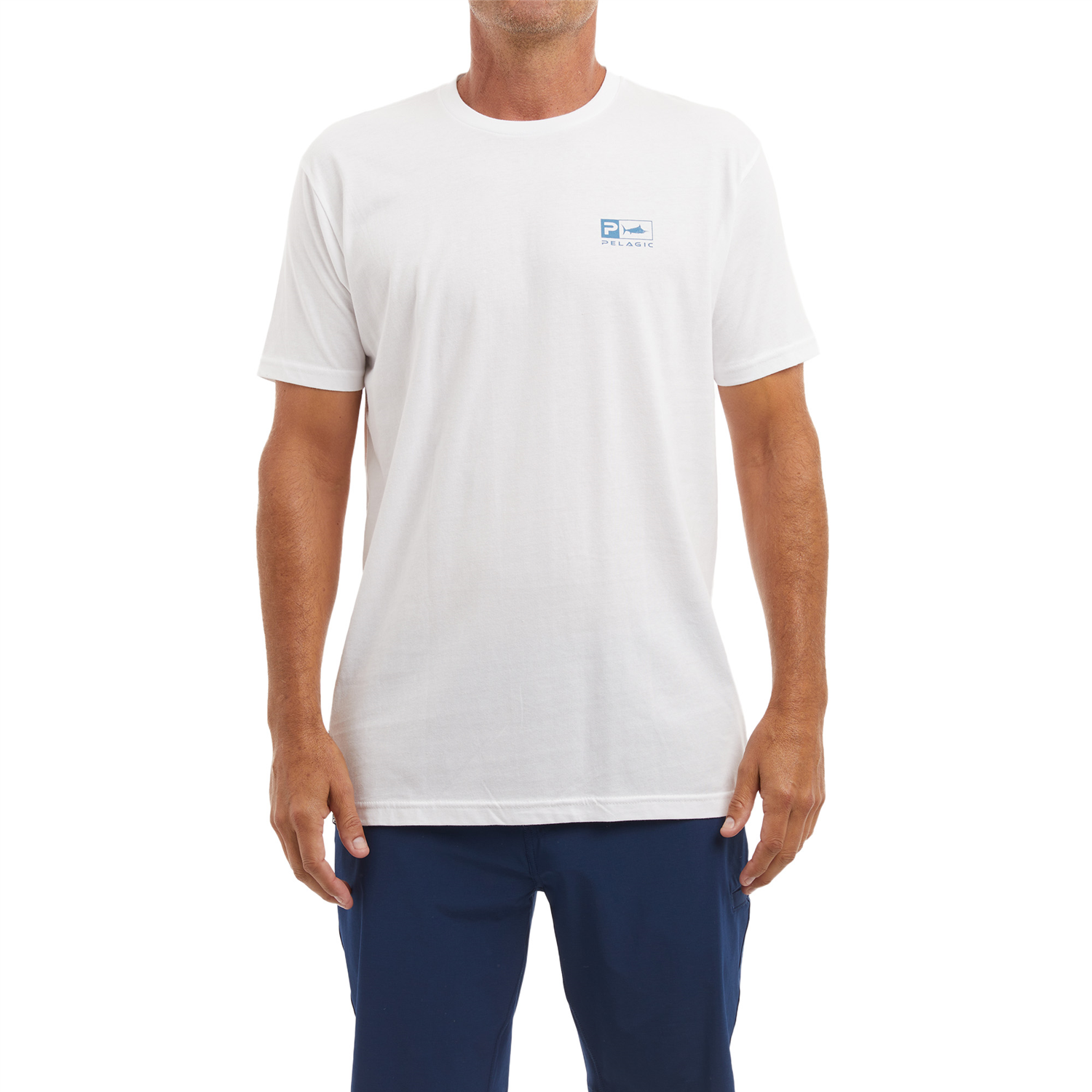 Pelagic Prem Tee Goione Marlin White !