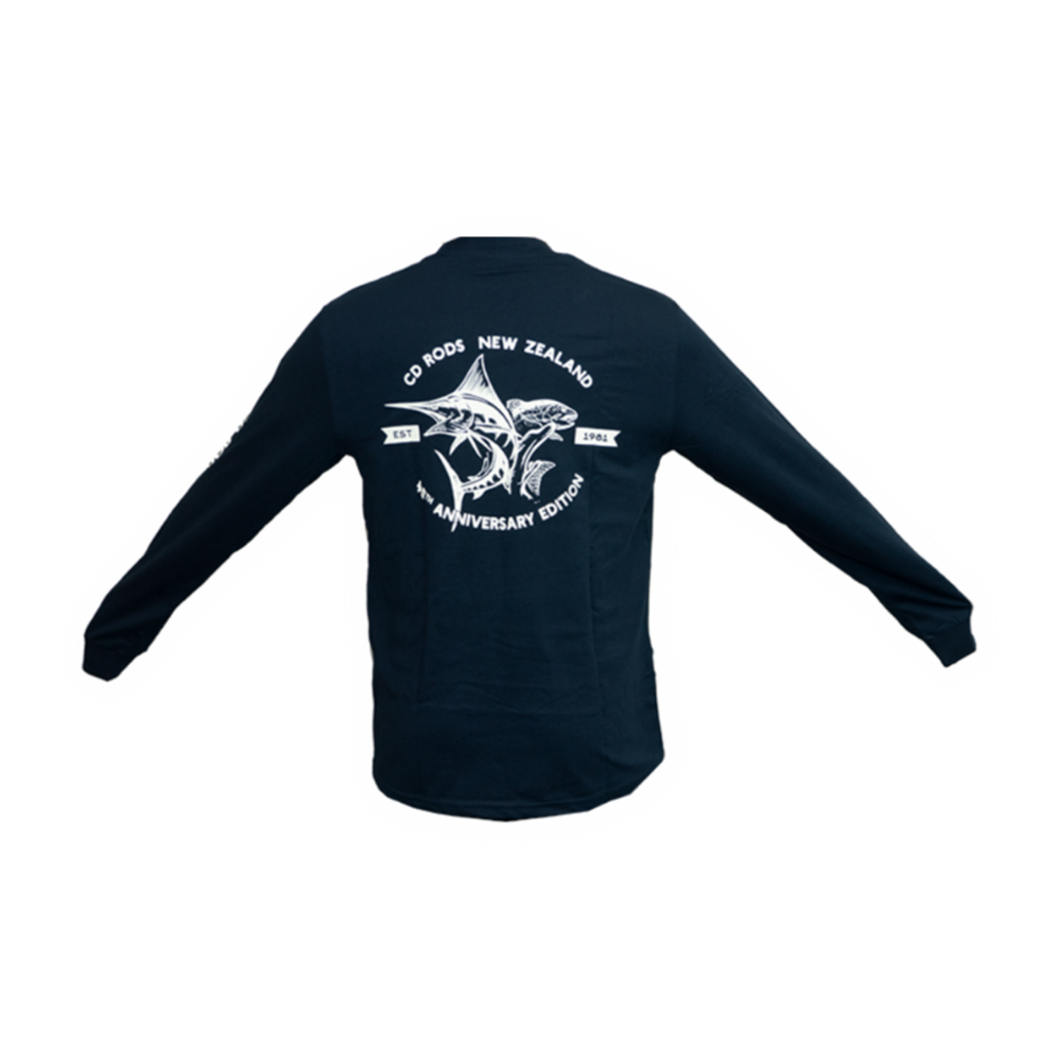 Cd Rods Logo CD Rods TEE 40TH ANNIVERSARY LONG SLEEVE NAVY | Composite Developments