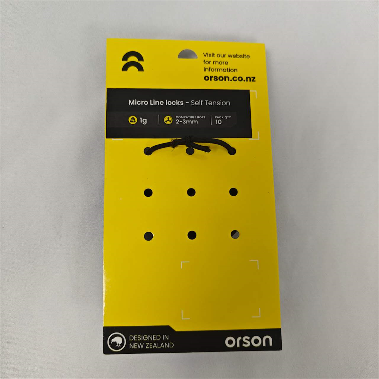 Orson Tensioners Plastic Triangle Shape Black 2-3mm - 10 Pack
