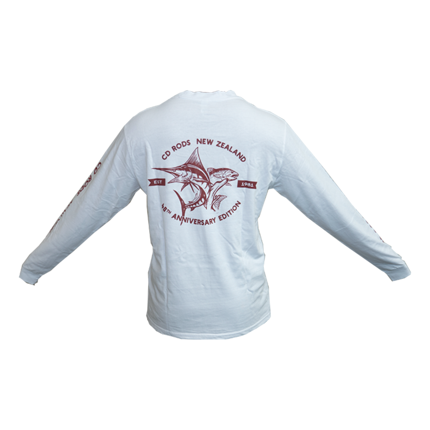 Cd Rods Logo CD Rods TEE 40TH ANNIVERSARY LONG SLEEVE WHITE | Composite Developments