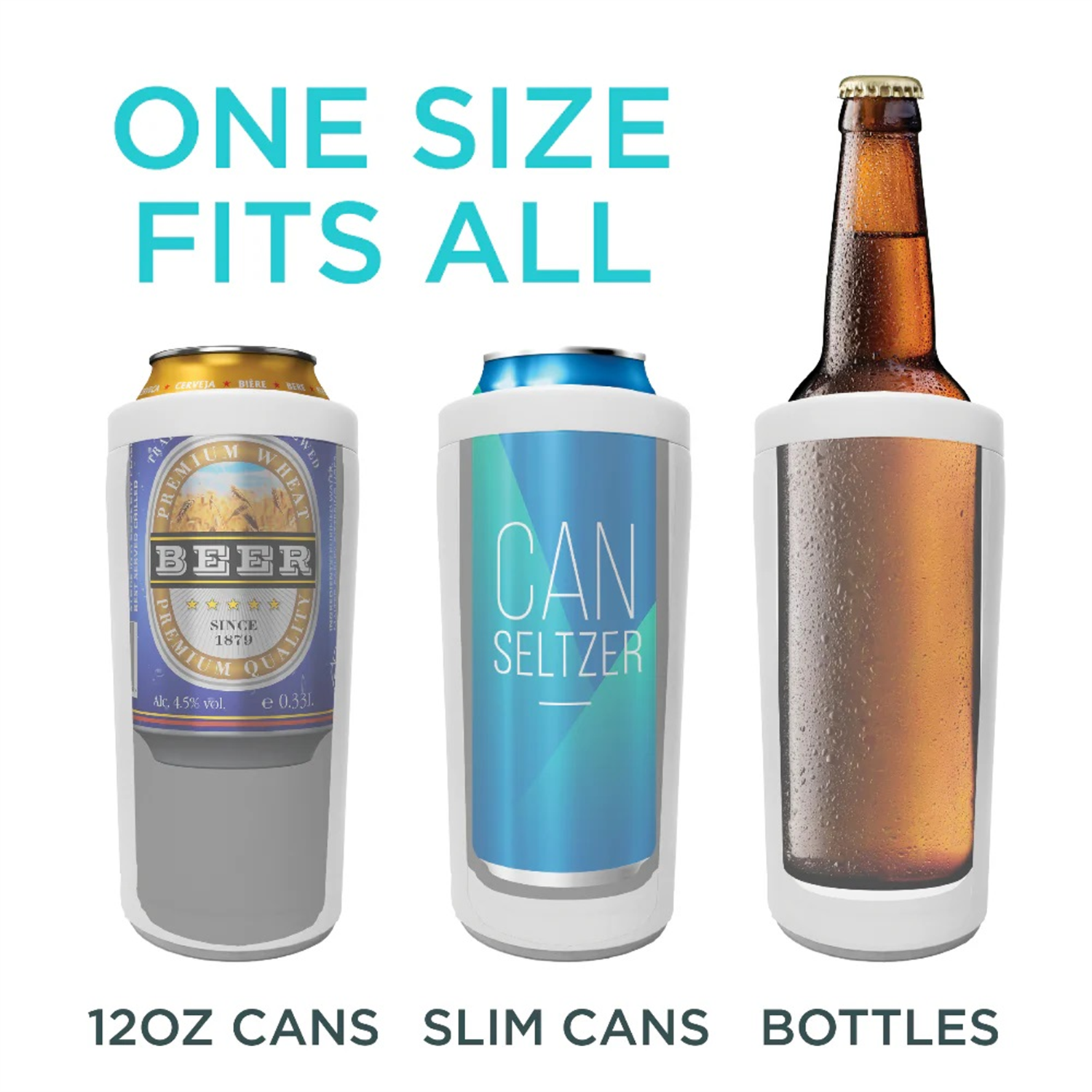 TOADFISH Universal 12oz Non Tipping Can Cooler 2.0
