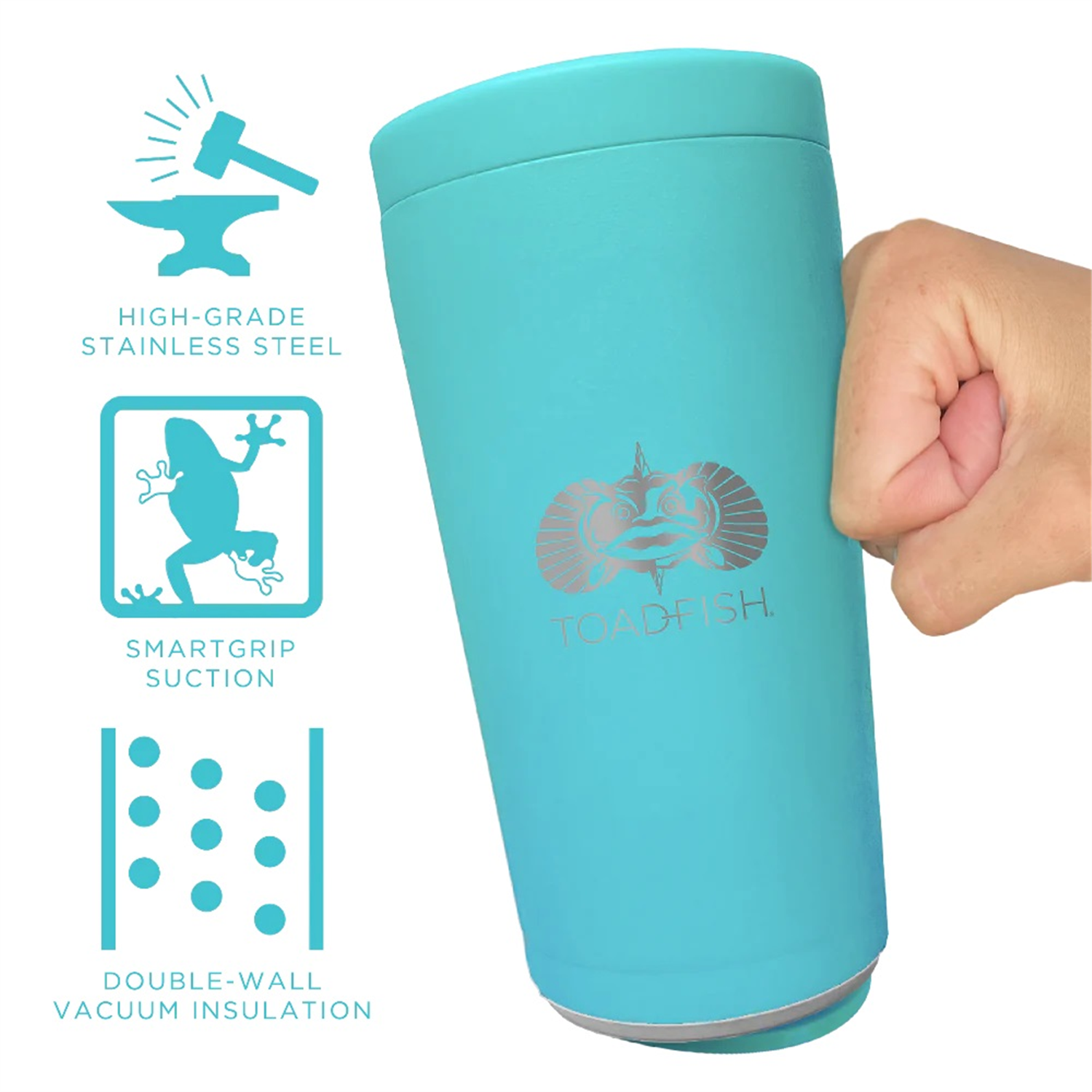 TOADFISH Universal 12oz Non Tipping Can Cooler 2.0