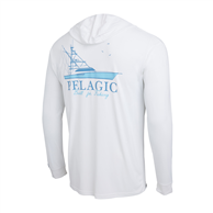 Pelagic AquaTek Hooded Shirt - Good Livin White!