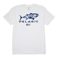 Pelagic Prem Triblend Tee Gyotaku Tuna White!