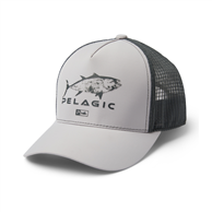 Pelagic Cap Echo Gyotaku Performance Truck Light Grey