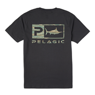 Pelagic Prem Tee Youth - Wahoo Icon Graphite (26/27)