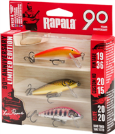 Rapala CD05 in Gold Fluorescent Red + CD05 in Artistic Trout + CDE55 in Gilded Pink Yamame