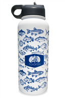 TOADFISH STAINLESS INSULATED WATER BOTTLE & LID FISH PATTERN